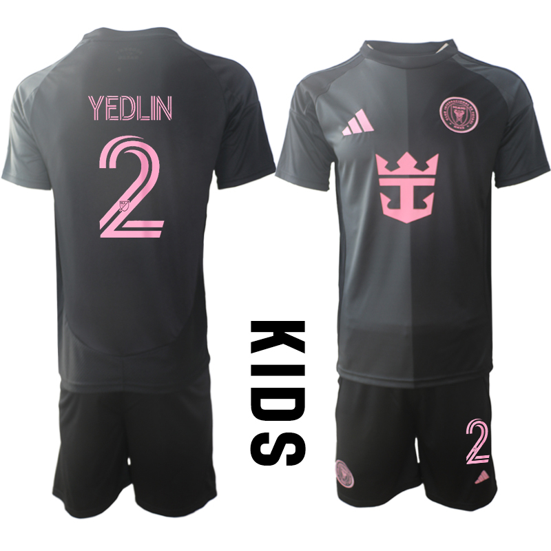 Youth 2025-2026 Club Inter Milan CF away Black #2 Soccer Jersey->youth soccer jersey->Youth Jersey